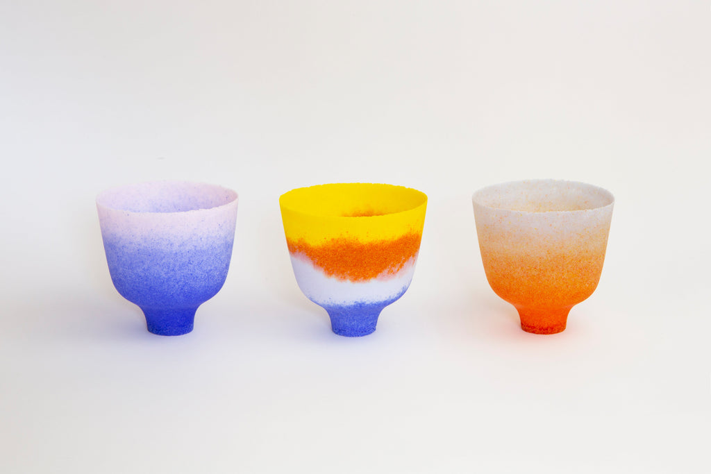 Joshua Kerley: Ombre Pate de Verre Vessels - Warm Glass