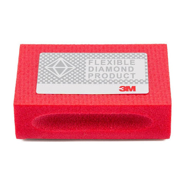 3M Diamond Hand Pad: Medium/Coarse - Red - Warm Glass