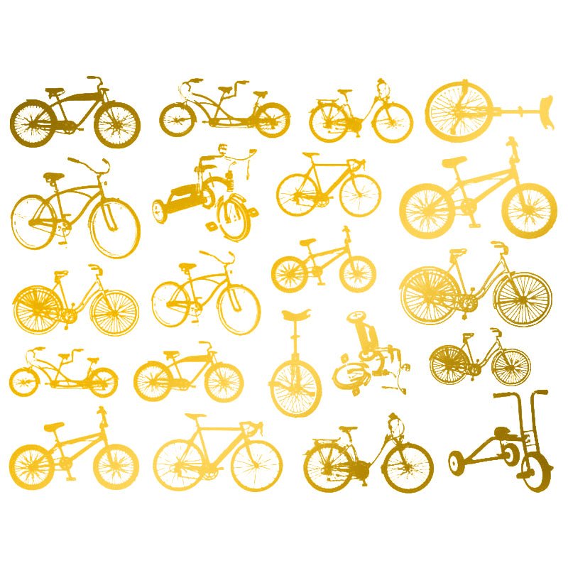 Bicycle Decal 13.3cm x 10cm - Warm Glass