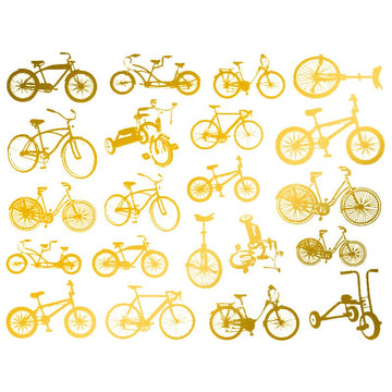 Bicycle Decal 13.3cm x 10cm - Warm Glass