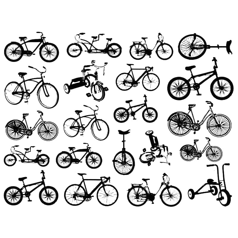 Bicycle Decal 13.3cm x 10cm - Warm Glass