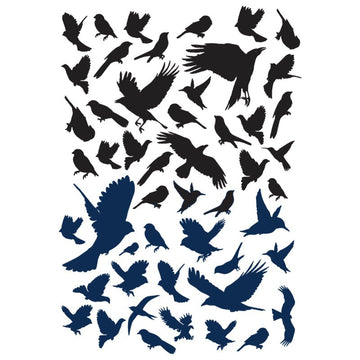 Birds Decal 10 x 14.5cm (Lead Free) - Warm Glass