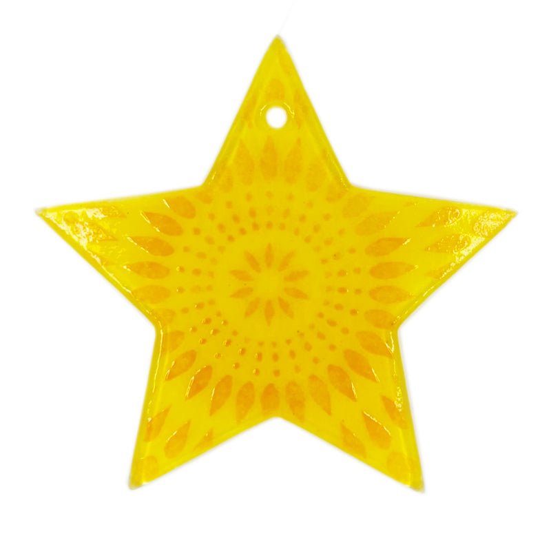 Bullseye Glass: 3mm Star (9cm) - Warm Glass