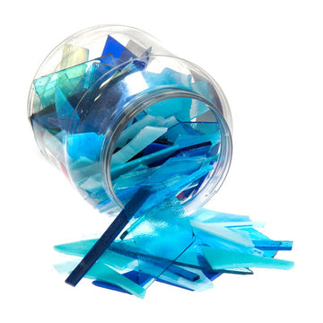 Bullseye Glass: Blue Variety Offcuts 1.5kg - Warm Glass