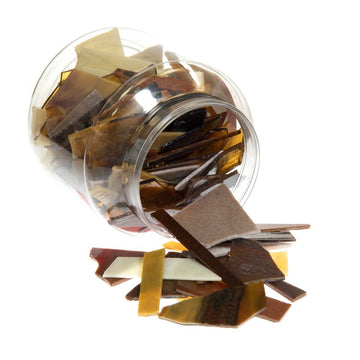 Bullseye Glass: Brown Variety Offcuts 1.5kg - Warm Glass