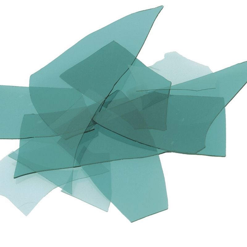 Bullseye Glass Confetti: Aquamarine Blue 1108 - Warm Glass