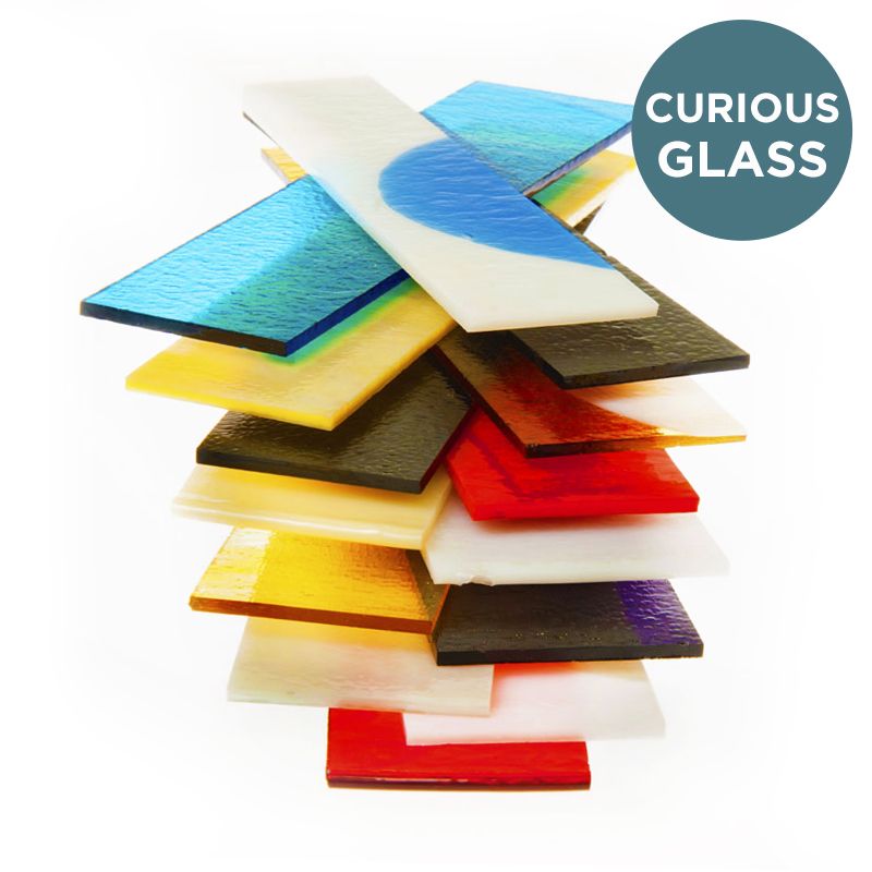 Bullseye Glass Curious Strip Saver Pack - Warm Glass