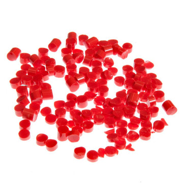 Bullseye Glass Dots: Tomato Red Opal 0024 - Warm Glass