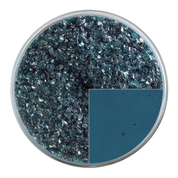 Bullseye Glass Frit: Aquamarine Blue Transparent Medium 1108.02 - Warm Glass