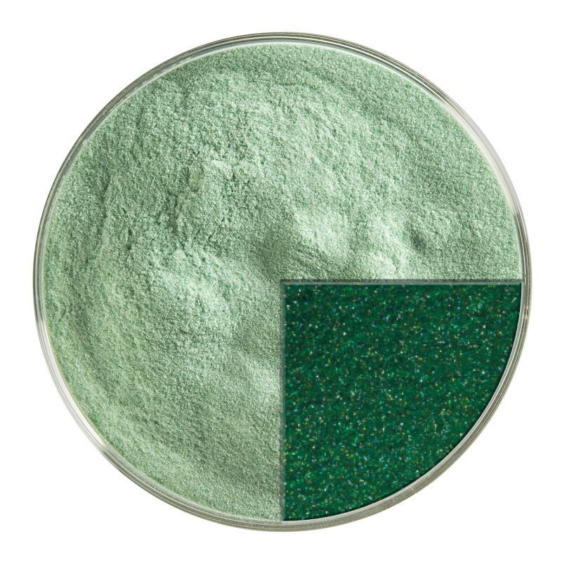 Bullseye Glass Frit: Aventurine Green Trans Powder 1112.08 - Warm Glass