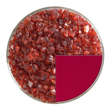 Bullseye Glass Frit: Garnet Red Transparent Coarse 1322.03 - Warm Glass