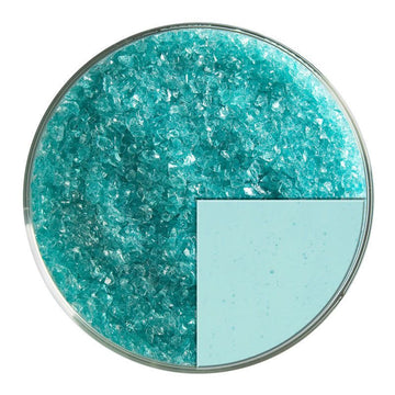 Bullseye Glass Frit: Light Aqua Blue Trans Medium Frit 1408.02 - Warm Glass