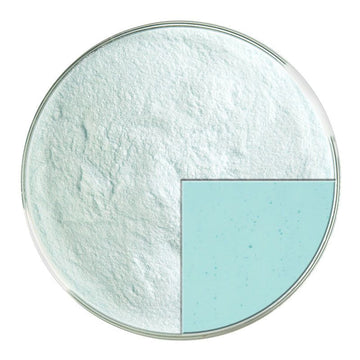 Bullseye Glass Frit: Light Aqua Blue Trans Powder 1408.08 - Warm Glass