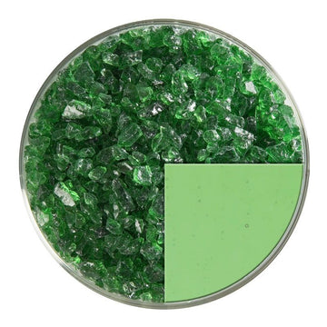 Bullseye Glass Frit: Light Green Transparent Coarse 1107.03 - Warm Glass