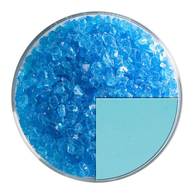 Bullseye Glass Frit: Light Turquoise Blue Coarse Frit 1416.03 - Warm Glass