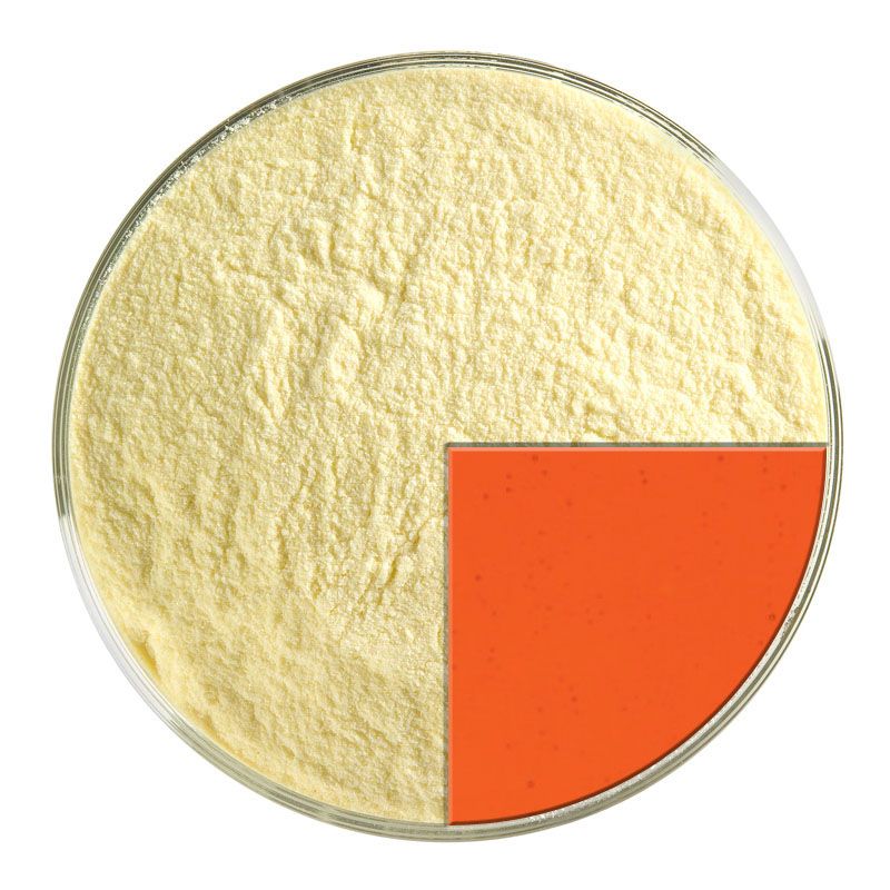 Bullseye Glass Frit: Orange Trans Powder Frit 1125.08 - Warm Glass