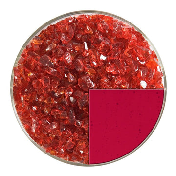 Bullseye Glass Frit: Red Transparent Coarse 1122.03 - Warm Glass