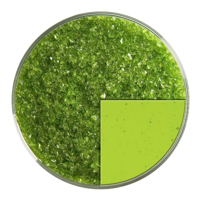 Bullseye Glass Frit: Spring Green Trans Medium Frit 1426.02 - Warm Glass