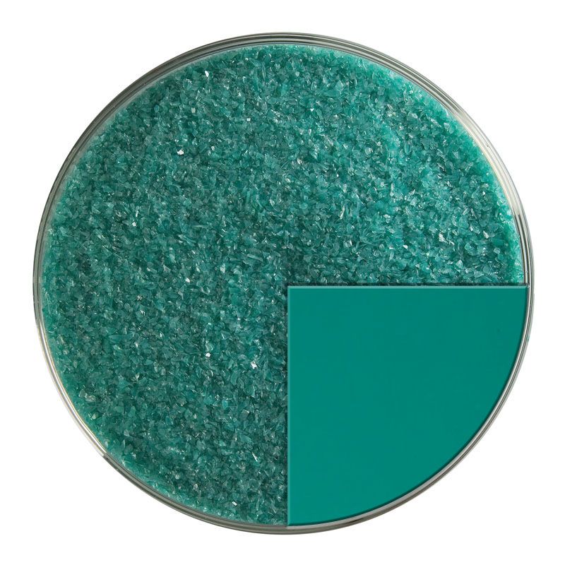 Bullseye Glass Frit: Teal Green Opal Fine 0144.01 - Warm Glass