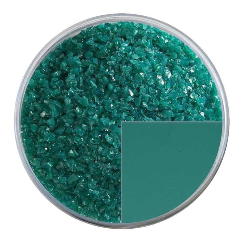 Bullseye Glass Frit: Teal Green Opal Medium 0144.02 - Warm Glass