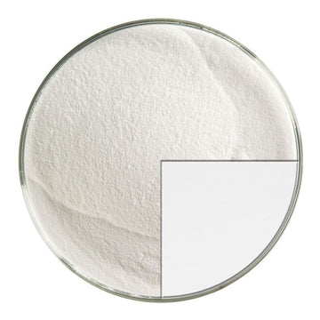 Bullseye Glass Frit: Translucent White Opal Powder 0243.08 - Warm Glass