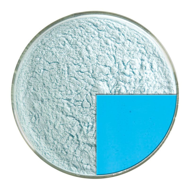 Bullseye Glass Frit: Turquoise Blue Trans Powder 1116.08 - Warm Glass