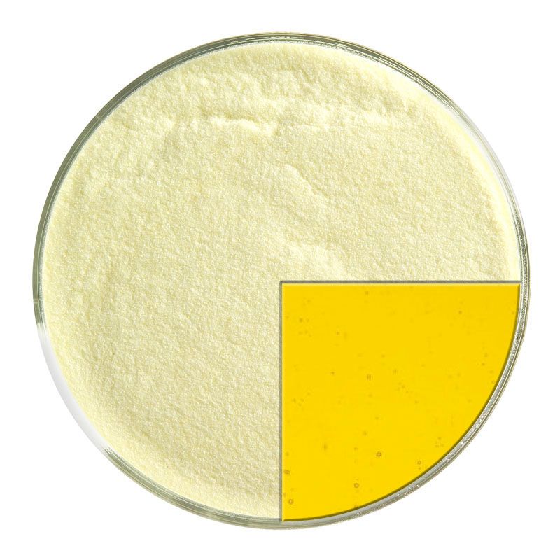 Bullseye Glass Frit: Yellow Trans Powder Frit 1120.08 - Warm Glass