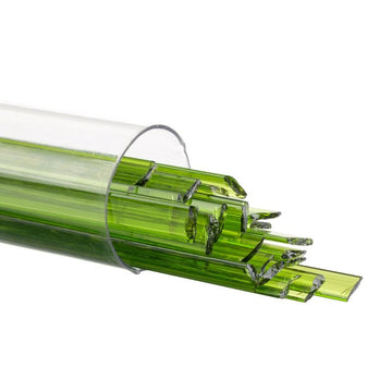 Bullseye Glass Ribbons: Spring Green Transparent 1426 - Warm Glass