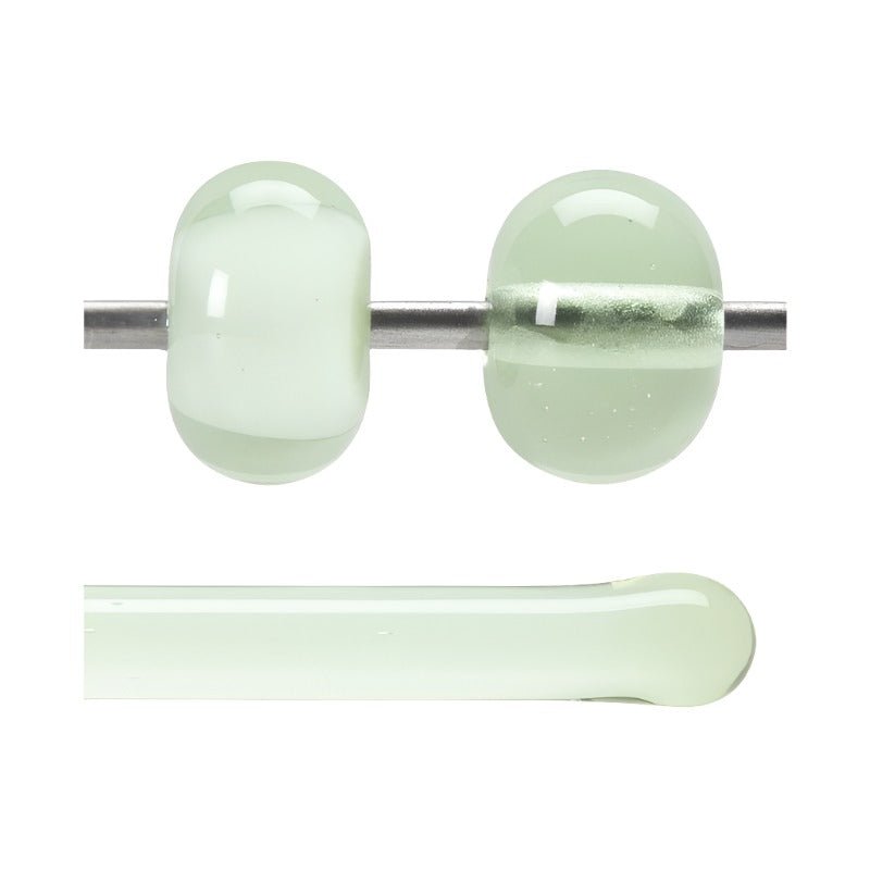 Bullseye Glass Rod: Grass Green Tint 1807 - Warm Glass