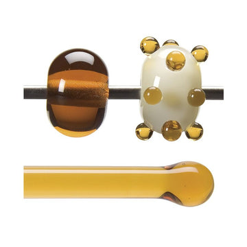 Bullseye Glass Rod: Medium Amber 1137 - Warm Glass