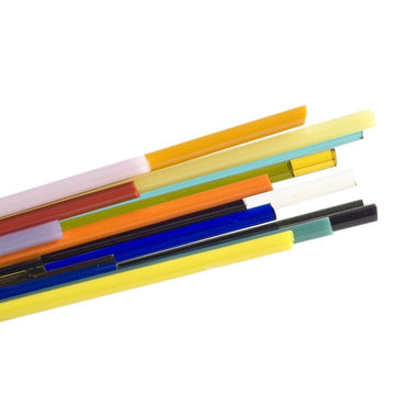 Bullseye Glass Rods: 1lb Mixed - Warm Glass