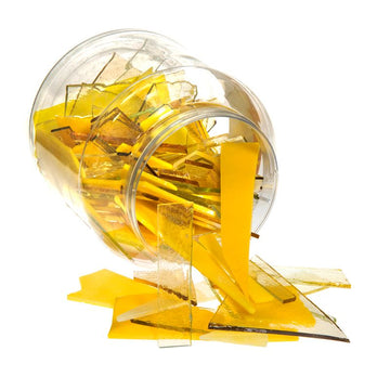 Bullseye Glass: Yellow Variety Offcuts 1.5kg - Warm Glass