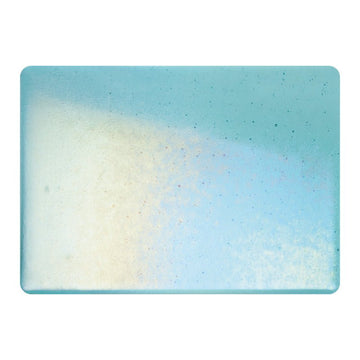 Bullseye Irid Glass: 3mm Rainbow on Light Aquamarine Blue 1408.31 - Warm Glass