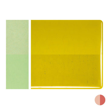 Bullseye Sheet Glass: 2mm Chartreuse Striker 1126.50 - Warm Glass