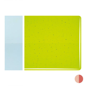 Bullseye Sheet Glass: 2mm Lemon Lime Green Transparent 1422.50 - Warm Glass