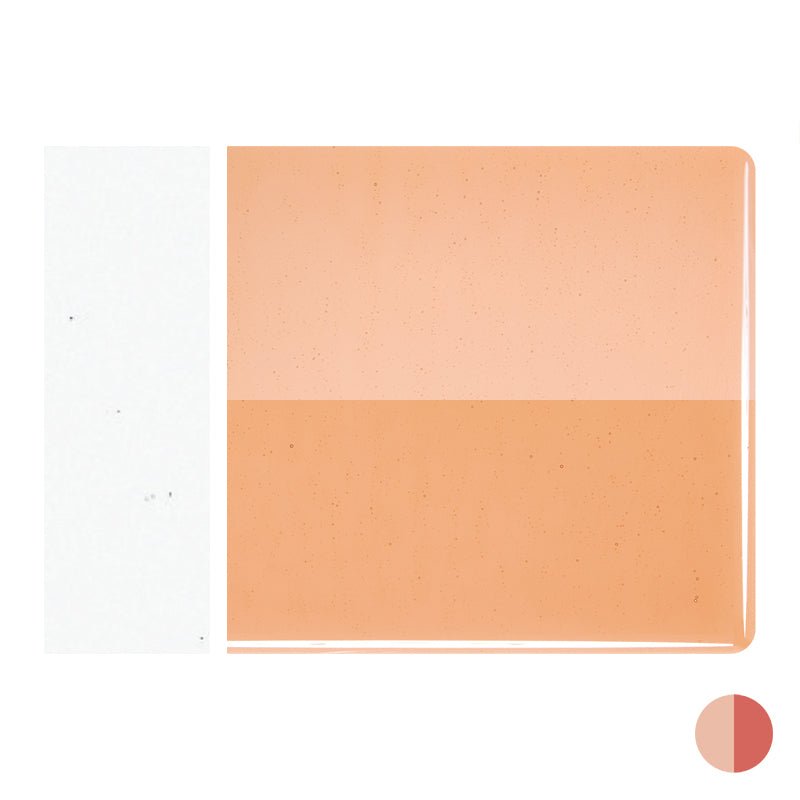 Bullseye Sheet Glass: 2mm Light Coral Striker 1205.50 - Warm Glass