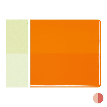 Bullseye Sheet Glass: 2mm Light Orange Striker 1025.50 - Warm Glass