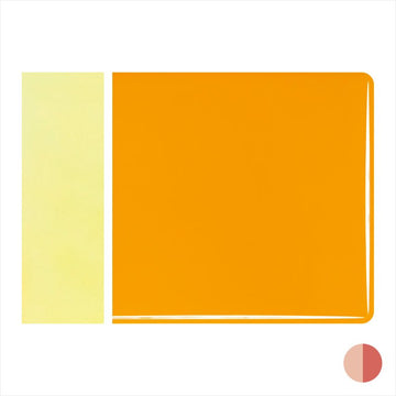 Bullseye Sheet Glass: 2mm Marigold Yellow Opal Striker 0320.50 - Warm Glass