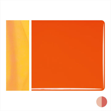 Bullseye Sheet Glass: 2mm Orange Opal Striker 0125.50 - Warm Glass