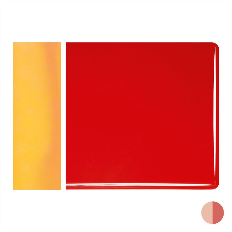 Bullseye Sheet Glass: 2mm Pimento Red Opal Striker 0225.50 - Warm Glass