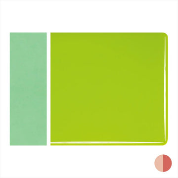 Bullseye Sheet Glass: 2mm Spring Green Opal Striker 0126.50 - Warm Glass