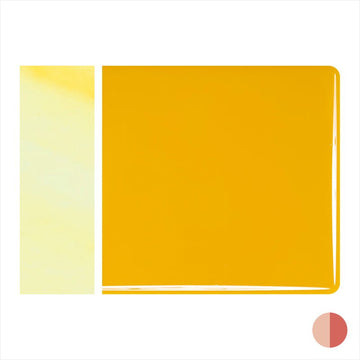 Bullseye Sheet Glass: 2mm Sunflower Yellow Opal Striker 0220.50 - Warm Glass