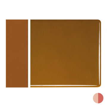 Bullseye Sheet Glass: 2mm Umber Opal Striker 0310.50 - Warm Glass