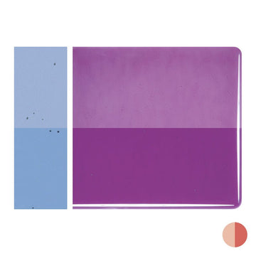 Bullseye Sheet Glass: 2mm Violet Striker 1234.50 - Warm Glass