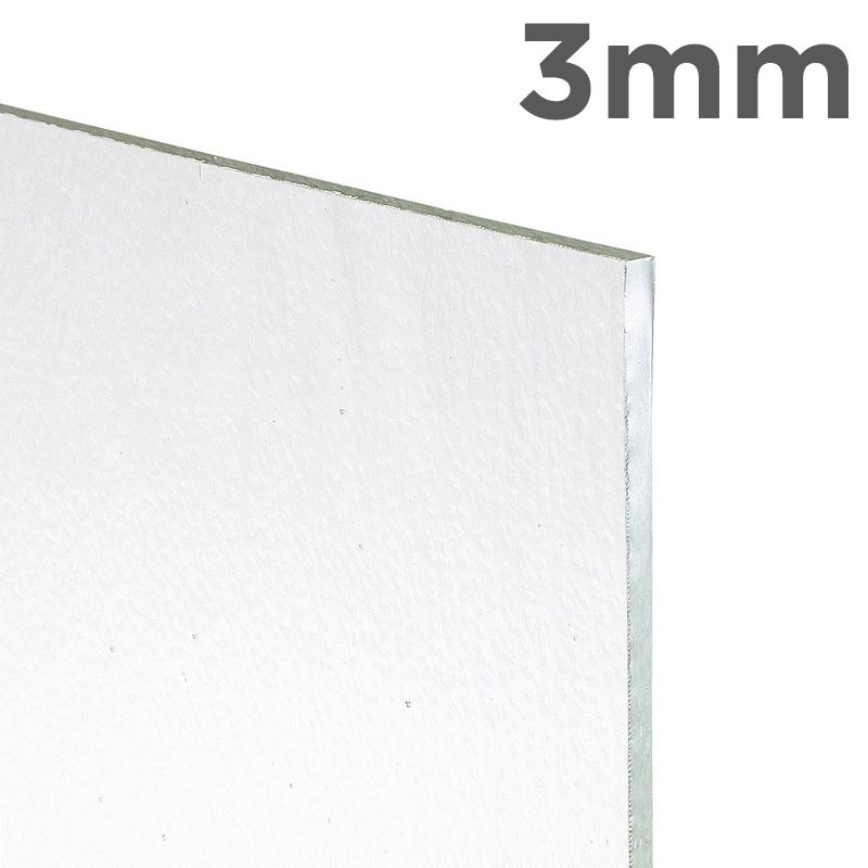 Bullseye Sheet Glass: 3mm Crystal Clear Tekta - Warm Glass