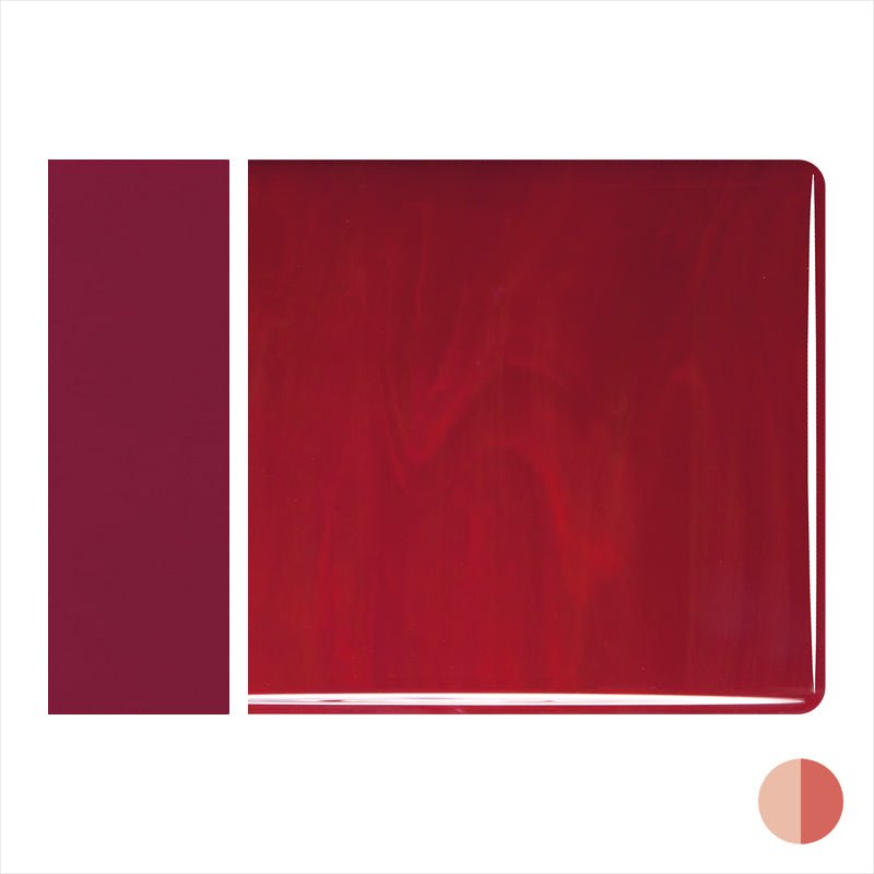 Bullseye Sheet Glass: 3mm Deep Red Opal Striker 0224.30 - Warm Glass