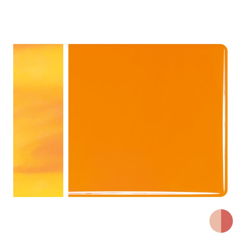 Bullseye Sheet Glass: 3mm Pumpkin Orange Opal Striker 0321.30 - Warm Glass