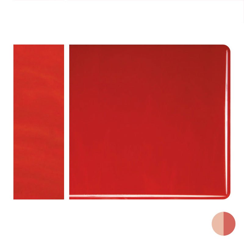 Bullseye Sheet Glass: 3mm Red Opal Striker 0124.30 - Warm Glass