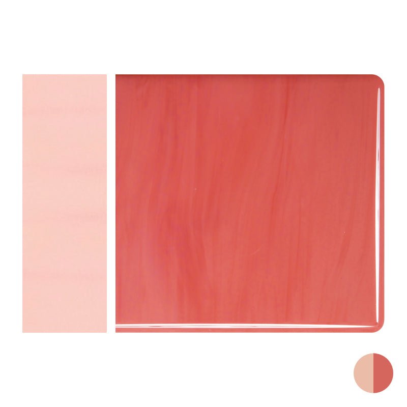 Bullseye Sheet Glass: 3mm Salmon Pink Opal Striker 0305.30 - Warm Glass