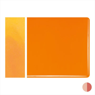 Bullseye Sheet Glass: 3mm Tangerine Orange Opal Striker 0025.30 - Warm Glass